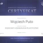 Certyfikat Ginekologia Plastyczna - lek. Wojciech Puto